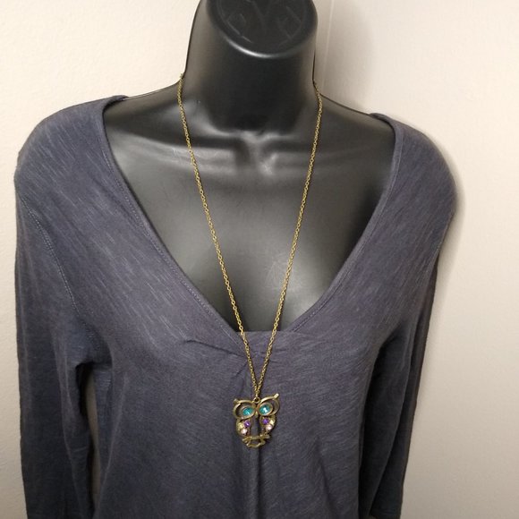 Colorful Owl Necklace - Picture 2 of 13